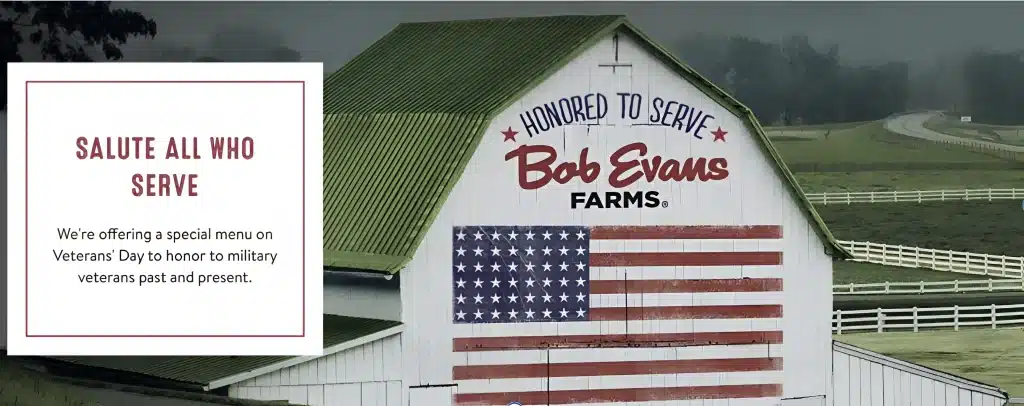 bob evans military discount